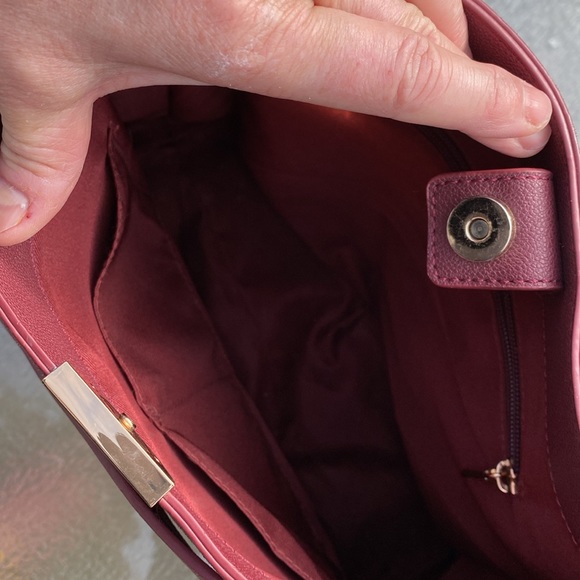 Love and Lore “cognac” bag measures approximately 13” x 13”, bottom is 5” x 13”. - Picture 3 of 3